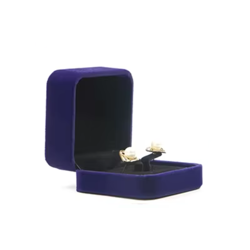 Krabička na náušnice modrá