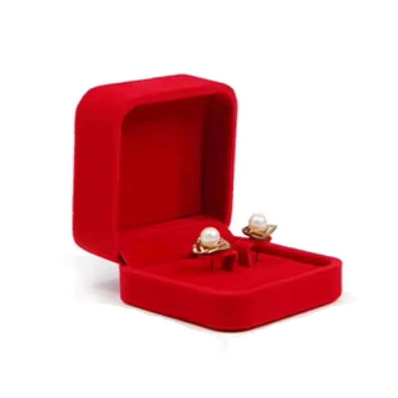 Krabička na náušnice červená