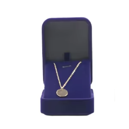 Sametová krabička na přívěšek modrá